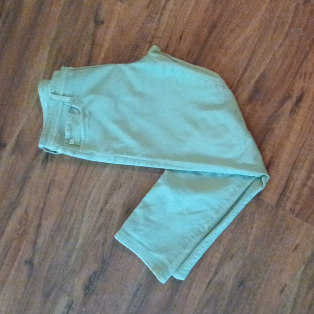 Mens Adriano Goldschmied Sz 34x33 Everett Slim Straight Khaki Jeans